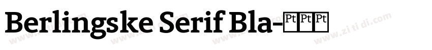 Berlingske Serif Bla字体转换